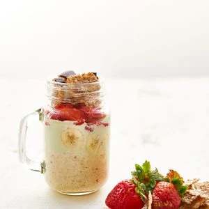Fotografia de receita - Nestlé Oats com iogurte de matcha e Granola